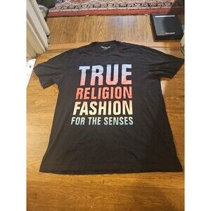 True Religion Fashion For The Senses T Shirt Men’s XL Tie Dye Logo Spell Out